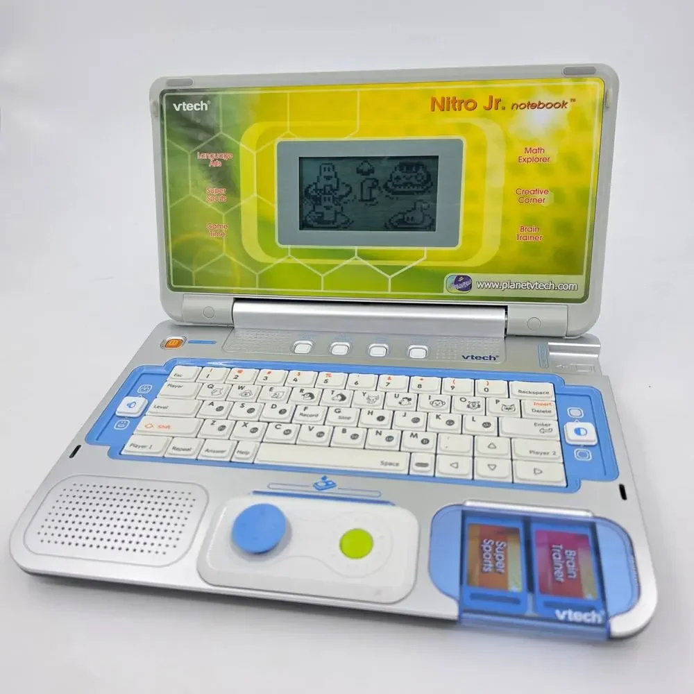 VTech Nitro Jr. Notebook Electronic Learning System Brain Trainer Super Sports